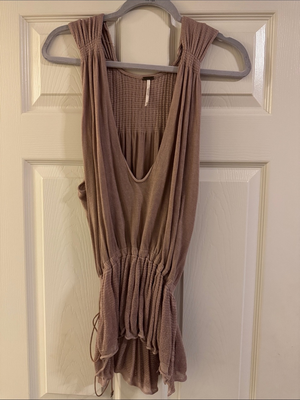 Free People Mauve Ruched Top